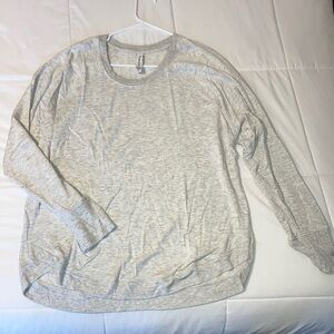Athleta Light Heater Grey Long Sleeve Soft-Spun, L